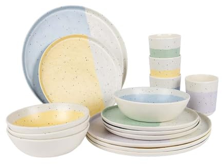 Bo-Camp - Pastel Collection - Vajilla - Annecy - 16 Piezas