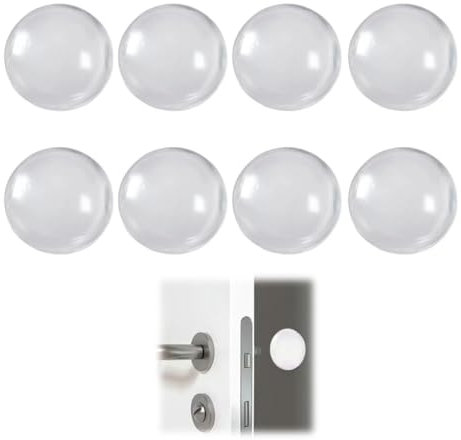 8 Pcs Tope de Puerta, Protector de Pared Transparente, 40mm Transparentes Para Puerta Autoadhesivos, Topes de Puerta para Pared, Muebles, Baños