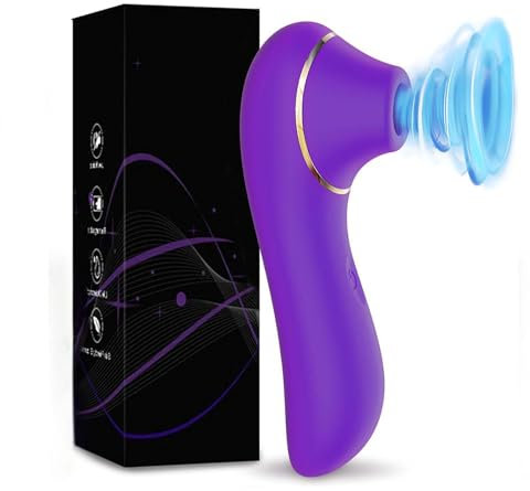 Vibradorador Mujer Juguetes Eróticos Pareja Sexuales Sùcciønadør Clîťoris Femènịnô Müjèr más vendido Masajeador portátil 5 modos eléctrico Côṋsôlâdőres.. para recargable (Púrpura-1)