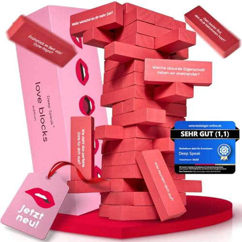 Love Blocks – Spiele für Paare zu zweit | Date Night Ideen | Paarzeit | Liebe | Couple | Pärchen Geschenke Valentinstag, Hochzeitstag, Geburtstag & Jahrestag | Geschenk für Freund & Freundin Beziehung