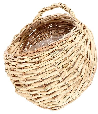 LIFKOME Cesto Appeso Vimini Per Fiori Cesta Decorativa Da Parete Per Casa E Giardino Stile Pastorale Leggero E Pratico Per Decorazione Interna Ed Esterna