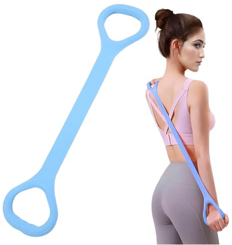 Bande de Résistance Elastique pour Exercices D'étirement du Dos pour Étirements Dos/Bras/Épaules, Yoga, Pilates et Fitness (Bande Élastique de Résistance-A)