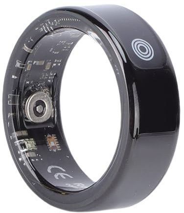 Lazmin112 Anello Intelligente Con Display, Anello Fitness Con Monitoraggio 'attività E Del Sonno, Contapassi, Calorie, Touch Screen, 5ATM, Bluetooth 5.3, (Dimensione 11 (ID 20,6 mm / 0,81in C 64,6 mm)