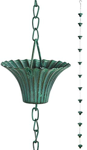 SIDCO Regenwasserkette Dachrinnenkette Regenablauf Regen Fallrohr Regenrinne Kette