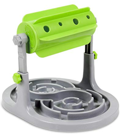 Ito Rocky Interactive Dog & Cat Food Puzzle Toy - Ito Rocky Treat Boredom Dispensing Slow Feeder - Anxiety IQ Training in Smart Feeding and Adjustable Height for Small/Medium Dogs