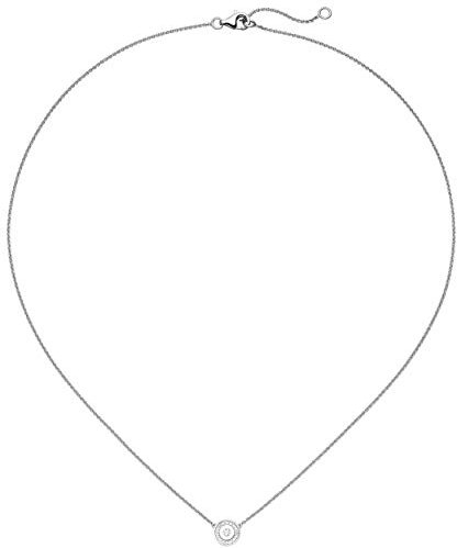 Jobo Damen-Halskette aus 925 Sterling Silber mit 17 Zirkonia 45 cm