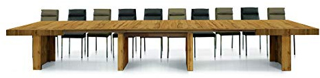 KONTE.DESIGN Tavolo JESOLO allungabile in legno, finitura Rovere Nodato, 180x100 cm - 480x100 cm, 22 posti
