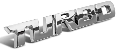 Pegatina para coche con emblema de turbo y texto en 3D