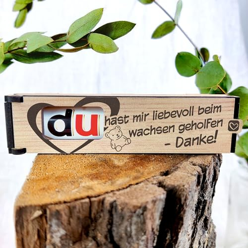 Erzieherin Geschenk - Schokoriegel Geschenkbox inkl. Duplo Du hast mir liebevoll beim wachsen geholfen, Danke! - Abschiedsgeschenk Erzieherin, Geschenk Für Erzieherin, Danke Erzieherin
