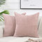 FDTERN 2er Set Altrosa Kordsamt Kissenbezug 60x60CM Weich Moderne Dekorative Kissenbezüge Kissenhülle Dekokissenbezug Sofakissen Dekokissen Boho Deko für Sofa Schlafzimmer Wohnzimmer Bett