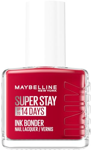 Maybelline New York Super Stay Ink Bonder Nagellack 006 Deep Red – langanhaltender Nagellack für starke Nägel und intensive Farbe, 12.3 ml