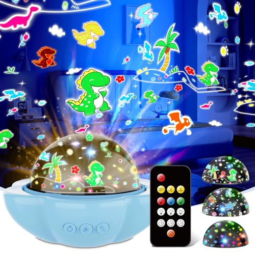 Dinosaur Toys for Boys,Dinosaur Kids Toys Night Light Kids age 3 4 5 6 Year Old Boy Girl Toddler Gifts for Christmas & Birthday Decoration Star Projector for Bedroom Gifts for 3-7 Year Old Boys Girls