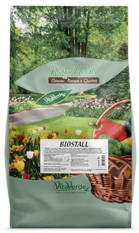BIOSTALL Vitaverde - CONCIME BIOLOGICO STALLATICO PELLETTATO PER TUTTE LE COLTURE - Kg 3