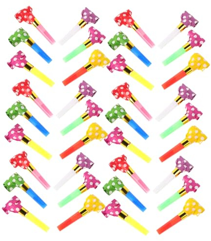 TOYANDONA 40 Piezas Sopladores De Fiesta Coloridos Para Cumpleaños Divertidas y Silbatos Para Fiestas Infantiles