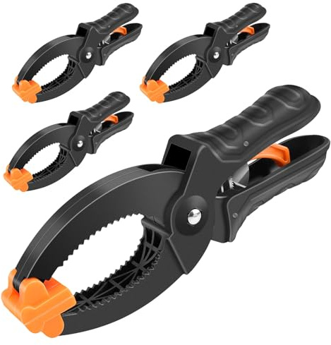 Lytool 6 Inch Ratchet Clamps (4 Pack), Heavy Duty Quick Release Woodworking Clamp, Adjustable 5mm–55mm Clamping Range, Reinforced Nylon & Aluminum Alloy