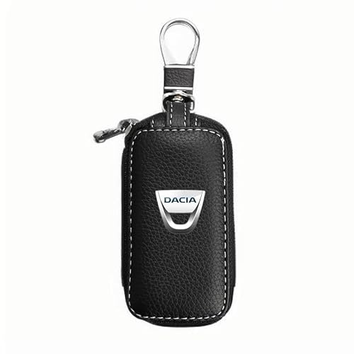 YIFANFENGSUN Bolsa para Llaves de Coche Estuches de Llave para Dacia Duster 2010-2023 2024 2025, Llavero del Coche Funda Antirrobo Llave Bolsa con Cremallera Accesorios Exteriores