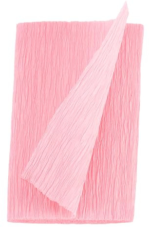 sourcing map Crepe Paper Roll 8.2ft Long 4 Inch Wide for Wedding Ceremony Various Large Festivals Decoration, Pink