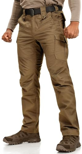 IDOGEAR Pantalon Tactique Homme Pantalon Randonnée Outdoor Imperméable & Respirant Softshell Multi-Poches pour Trekking Airsoft Chasse Résistant & Léger