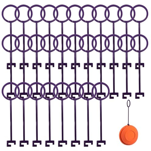 Crochets de Pigeon Violets 30 pièces, Support de Cible en Argile ABS.. | Construction ABS, conception facile à suspendre, idéale pour la pratique du tir.