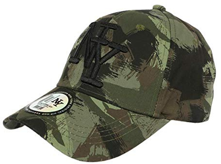 Armee Fashion Cap NY Camouflage Grün und Schwarz Baseball Warry – Einheitsgröße – Grün