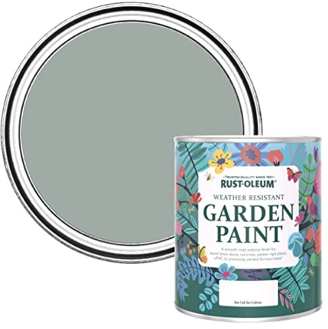 Rust-Oleum Peinture Grise Résistante à l'humidité pour Jardins, Finition Mate - Gris Urbain 750ml