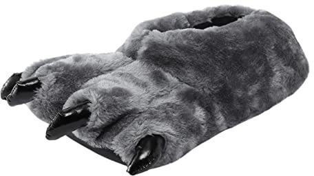 Générique Chaussons Unisexe Animal Fantaisie Peluche Pantoufles Patte Cosplay chausson drole chaussons cars chausson loup garou peluche
