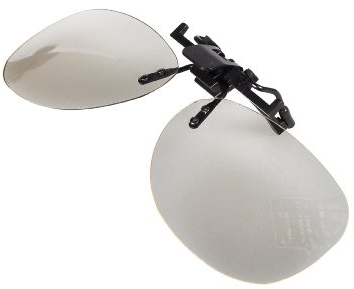 Ultra 4 x 3D Clip On Brille Flip Up Passive 3D Brille Herren Damen Kompatibel mit RealD Kinos 3D Brille für TV Film Brillen Für Sehstärke Glasträger Kreis Polorisierte Kinobrille