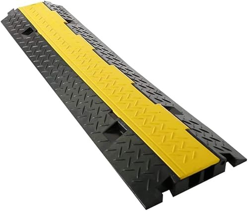 Pyle Copertura Resistente per Rampa Protettiva per Cavi - Supporta Protezione per Cavi per Carichi Pesanti a Doppio Canale da 19.958 kg con Copertura Superiore Apribile, Cavo Interno Esterno