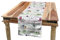 ABAKUHAUS Kätzchen Tischläufer, Katzen, die mit Garn-Bällen, Esszimmer Küche Rechteckiger Dekorativer Tischläufer, 40 x 180 cm, Weiß Violett