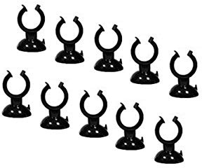 Finest Aquatics Fish Tank Sucker Suction Cup Holder Bracket Aquarium Filter Hose Pipe 10 Pack - Various Sizes (20mm clip with 30mm cup (10 Pack))