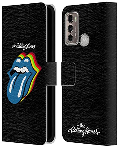 Head Case Designs Officially Licensed The Rolling Stones Pop Art 2 Licks Collection Leather Wallet Case Compatible with Moto G60 / Moto G40 Fusion