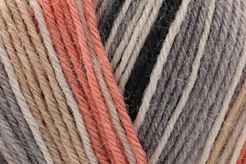 James C Brett Funny Feetz with Bamboo 4 Ply Sock Yarn, Wool Poly Blend for Crochet Knitting Yarn - 100g Ball - FZB14 (FZB14) - Single (1 Ball)