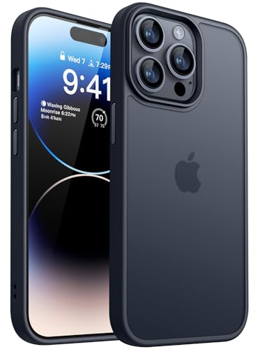 CANSHN Upgrade für iPhone 14 Pro Hülle [Militärschutz] Schutzhülle Samtige Touch Slim Matt Anti-Kratzen Dünne Handyhülle iPhone 14 Pro Case, Schwarz