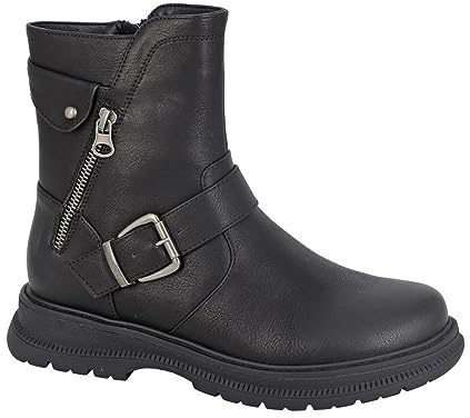 CCipriata L320A-5 Tilda, Womens Inside Zip Ankle Biker Boots Black size 5 UK