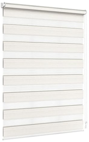 Jalousiescout Doppelrollo Klemmfix ohne Bohren & mit Bohren, 70x120cm Beige-Marmoriert Rollo Fensterrollo lichtdurchlässig, Sonnenschutzrollo Zebrarollo für Fenster & Türen