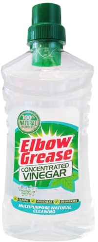 Elbow Grease Concentrated Vinegar Eucalyptus 750ml Pack of 1 Multisurface Natural Cleaner Degreaser Plug Hole Freshener Tap Toilet Discaler Window Glass with Welari Thank You Card | (1pack) (750ml)