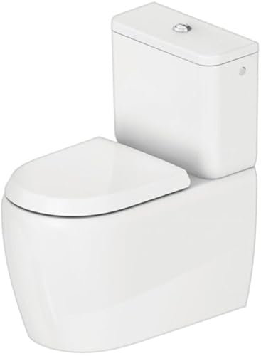 Duravit Qatego WC au sol, pour combinaison, chasse deau basse, sortie variable, 390x660x400mm, rimless, 2021090000, Couleur: blanc