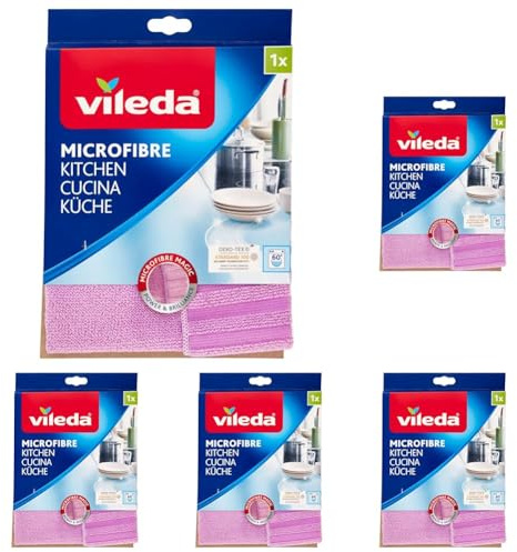 Vileda Panno Microfibre Cucina, 1 Pezzo (Confezione da 5)