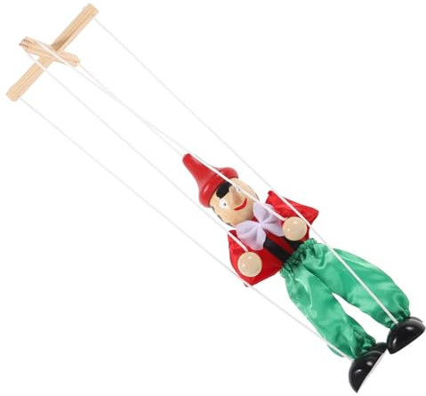 JOINPAYA Toy Schnur Marionette Spielzeug Lustiges Puppenhandwerk Steckpuppenfiguren Puppen Für Kinder 8-10 Zubehör Für Puppenspiele Handpuppe Holz Handpuppe Für Kinder