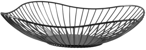 Fruktskål svarta fruktskålar metall fruktkorg järntråd mellanmål förvaring grönsakshållare vågform metall svart fruktkorg fruktkorgar skrivbord fruktställ diameter