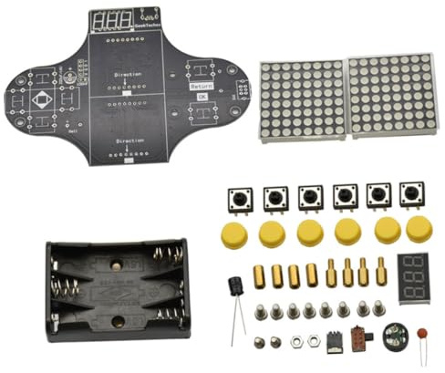 ORFOFE Kit Console Di Gioco Fai Da Te Elettronica Per Ragazzo Ragazza Kit Pratica Saldatura Console Retrò Con Alimentazione Usb e Giochi Predefiniti Educativi Per Apprendimento Stem e Programmazione