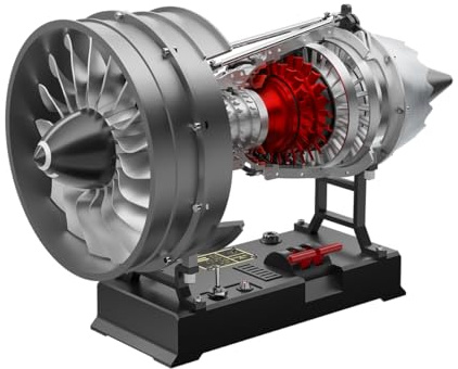 DM121 Turbofan - Kit de maqueta de motor de avión para bricolaje, motor de chorro mecánico, motor eléctrico de doble bobina, motor de doble bobina de alto bypass, regalo para adultos coleccionistas