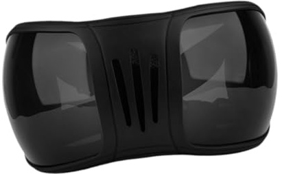 Allayu Lunettes de pour Chevaux Anti-poussière, offrant des Couleurs Vives et des Verres UV400. Lunettes de pour l'équitation, UV, Noir et Gris, 15 x 27 cm