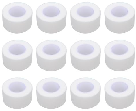 WATIIFUFU 12 Rolls Tapes Fixator Tearable Low Sensitization Strong Adhesive Pe Material for Skin Dressing Wound Care Nursing Use
