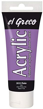 KREUL 28335 - El Greco Acrylic, 75 ml Tube in flieder, hochpigmentierte, glänzende Acrylfarbe in Studienqualität, buttrig vermalbar, für pastose Malerei