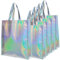 Rumcent Bling Bling Glänzend Robuste wiederverwendbar mittelgroß Vlies Geschenk Bag Set 5, Einkaufstasche, Werbe Tasche bling bling silvery