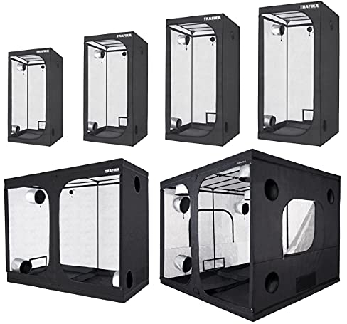 TRAFIKA Armario Cultivo Interior 60x60x160cm / Grow Tent/Grow Box/Armario Cultivo Indoor/Armario Grow Hidropónico/Reflectividad Mylar Premium 97%