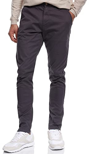 Indicode Herren Cherry Chinohose Stretchhose | Chino Herrenhose Stretch Stoffhose Dk Grey, 34/34