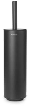 Brabantia - Mindset Toilet Brush and Holder - Bristle Brush - Protective Steel Handle - Corrosion Resistant - Bathroom Accessory - Infinite Grey - 42 x 11 x 9.6 cm