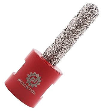 FOCSTOL Broca Fresado Diamante 10mm - Broca de Dedo Diamante para Agrandar Esmerilado y dar Forma Orificios Existentes en Azulejos Porcelana Cerámica Mármol Granito de Piedra M14 Rosca